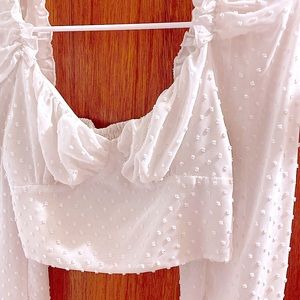 Milkmaid top. Blouses. Crop top. White tops.